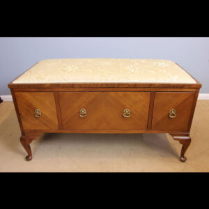Antique Walnut Ottoman Window Seat.