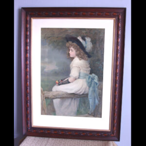 Large Antique Print A Daughter of Eve.