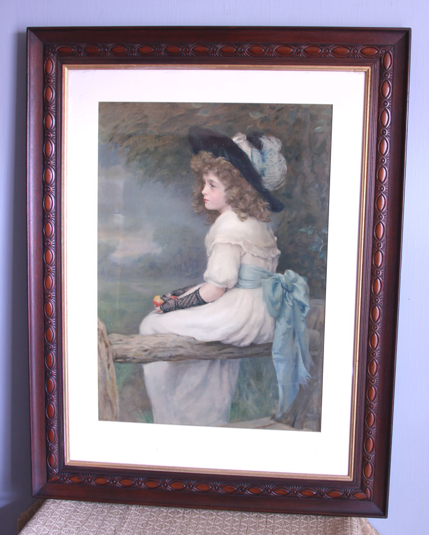 12037r1 Large Antique Print A Daughter of Eve,