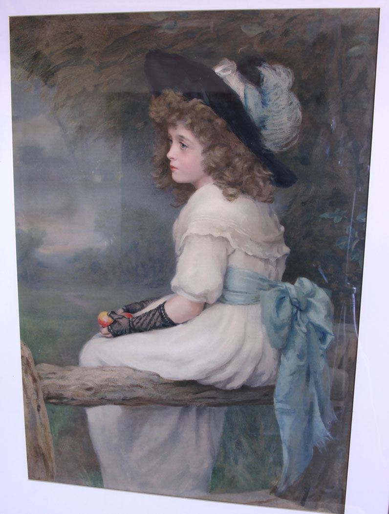 12037r2 Large Antique Print A Daughter of Eve,