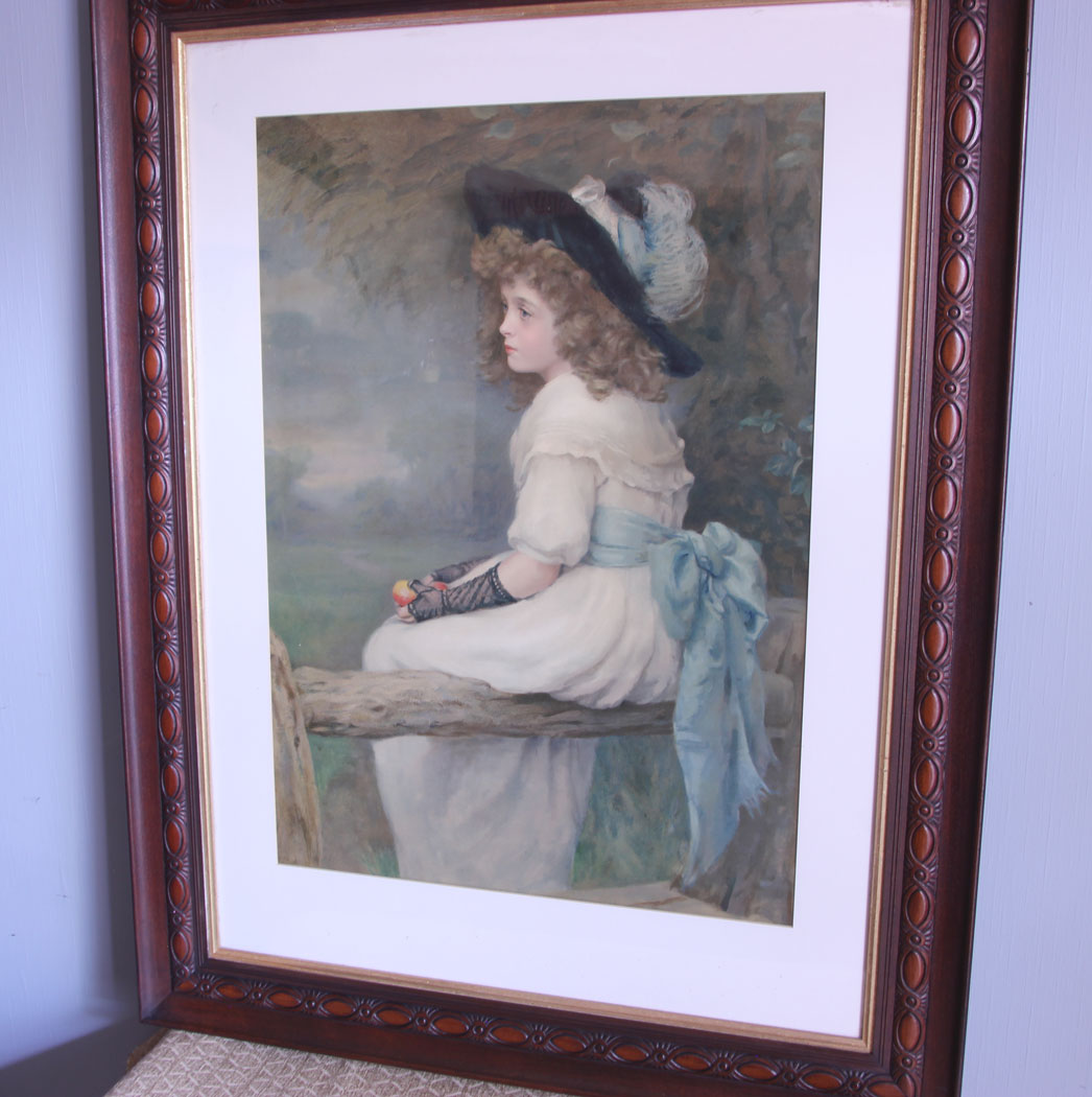 12037r4 Large Antique Print A Daughter of Eve,