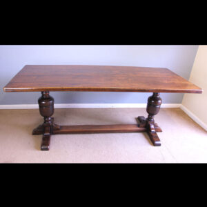Large Antique Oak Refectory Farmhouse Kitchen Dining Table.