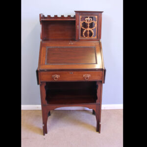Antique Arts Crafts Mahogany Writing Desk Bureau.