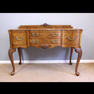 Antique Burr Walnut Sideboard Serving Table.