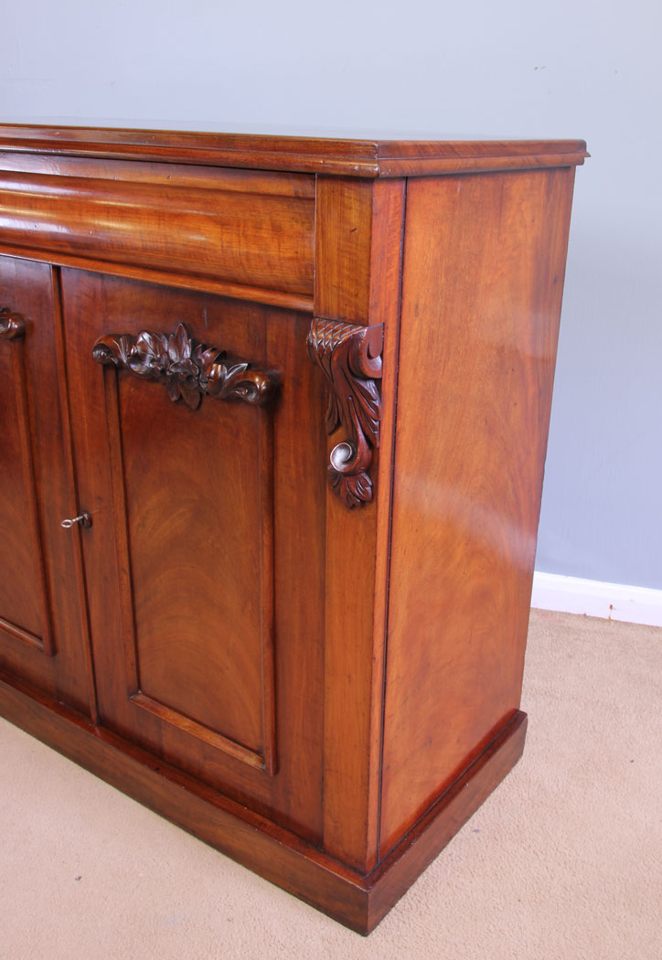 12056r7 Antique Victorian Mahogany Chiffonier Sideboard,