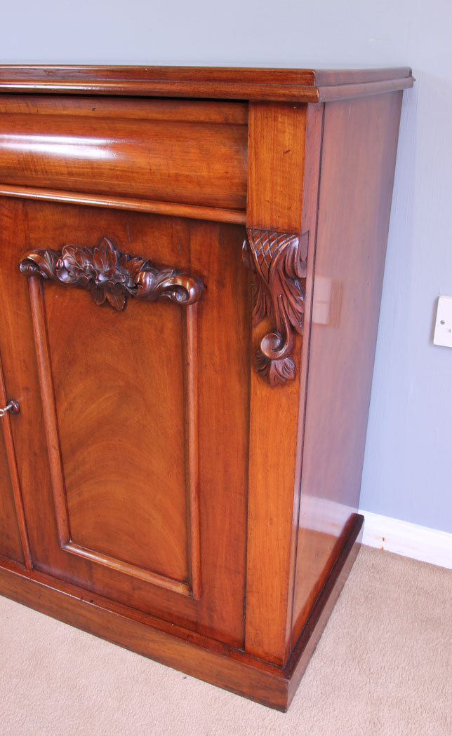 12056r8 Antique Victorian Mahogany Chiffonier Sideboard,