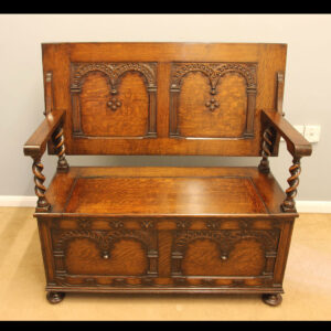 Antique Oak Monks Bench