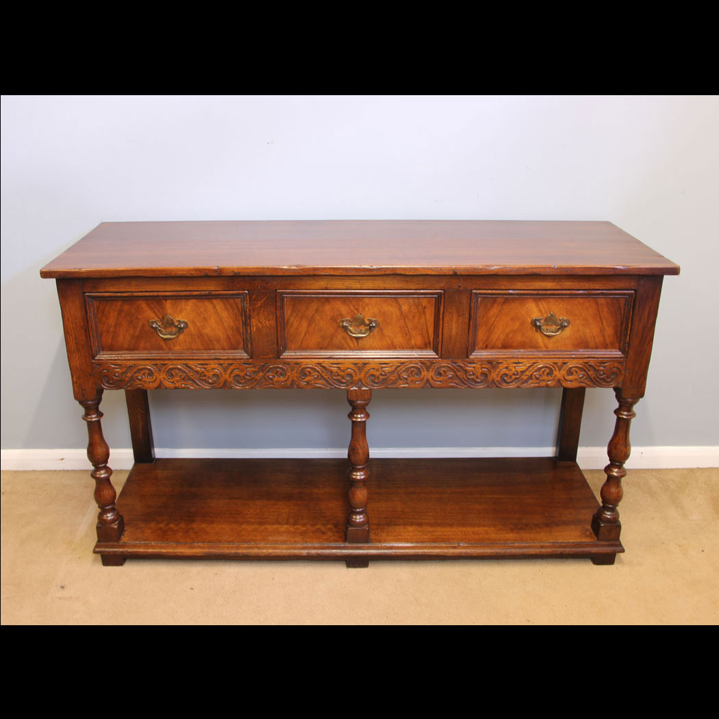12072r01-Period-Style-Oak-Antique-Dresser-Base,- Period Style Oak Antique Dresser Base
