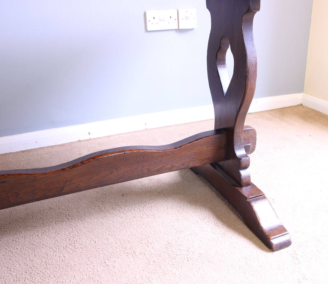12074r11 Period Style Antique Oak Refectory Farmhouse Dining Table,