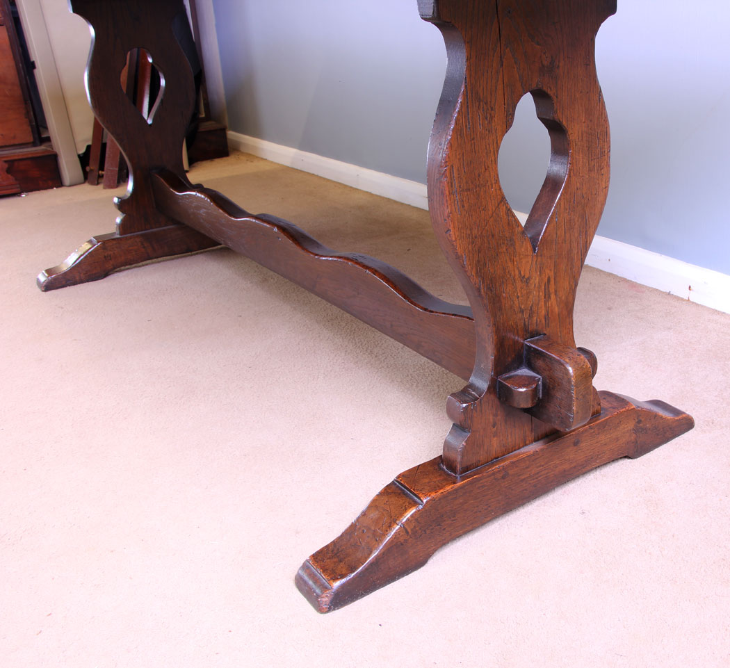 12074r7 Period Style Antique Oak Refectory Farmhouse Dining Table,