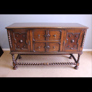 Edwardian Antique Oak Jacobean Style Sideboard Dresser Base