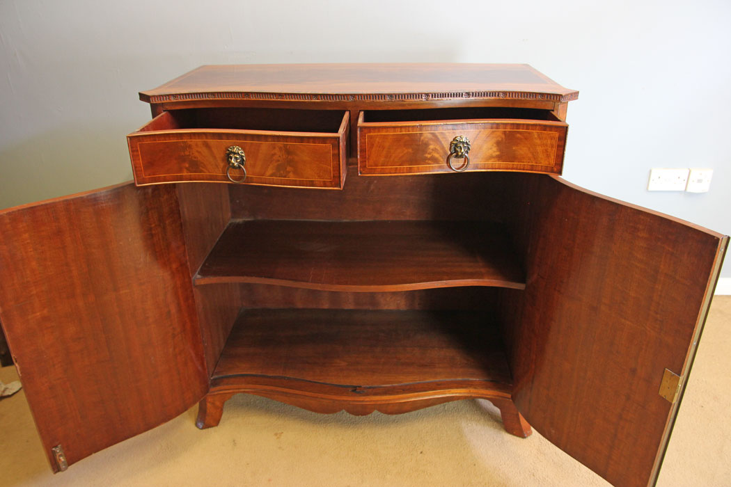 12087r12 Inlaid Mahogany Hepplewhite Style Sideboard Side Cabinet,