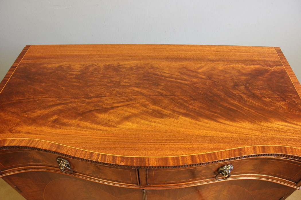 12087r6 Inlaid Mahogany Hepplewhite Style Sideboard Side Cabinet,