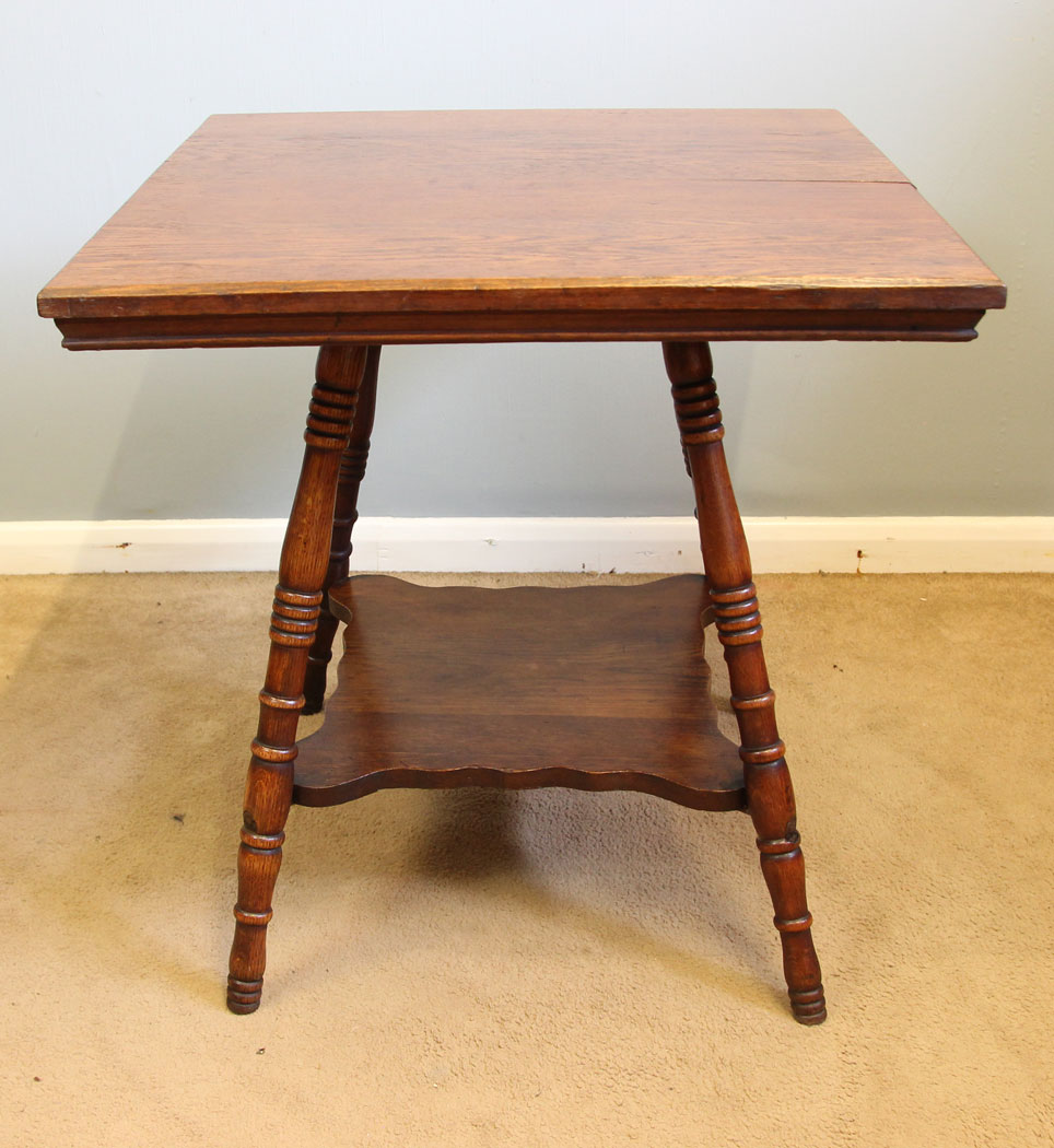 12100r6 Antique Arts Craft Oak Occasional Side Coffee Table,