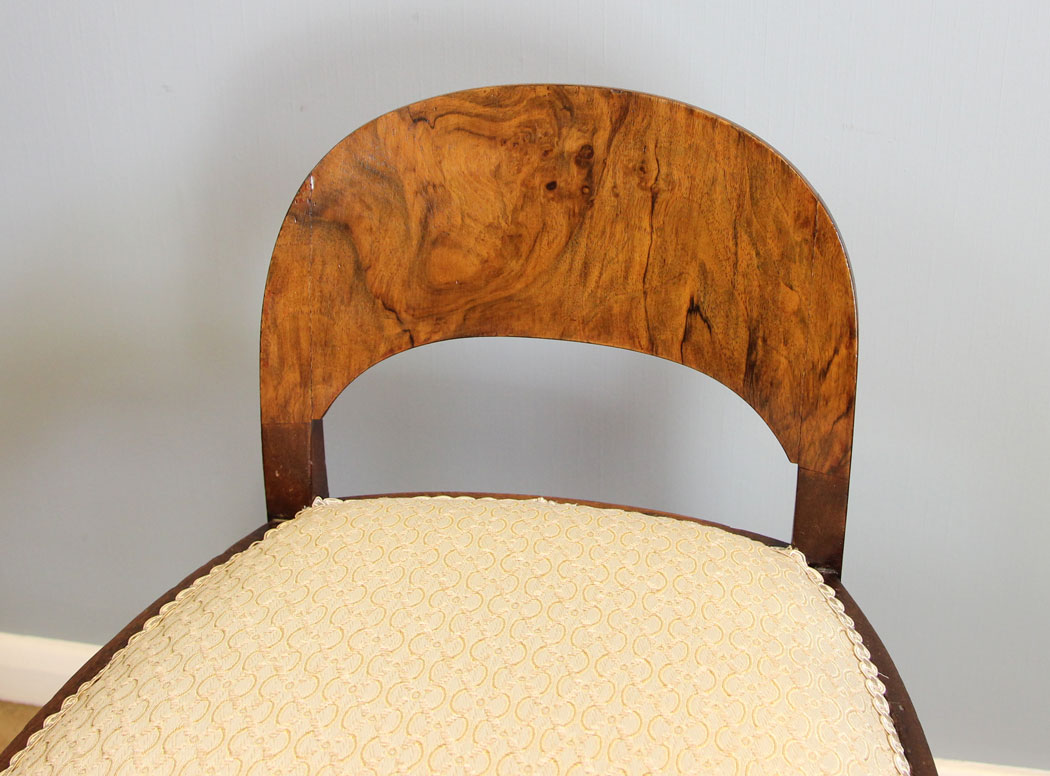 12102r3 Antique Walnut Chair Dressing Table Stool,