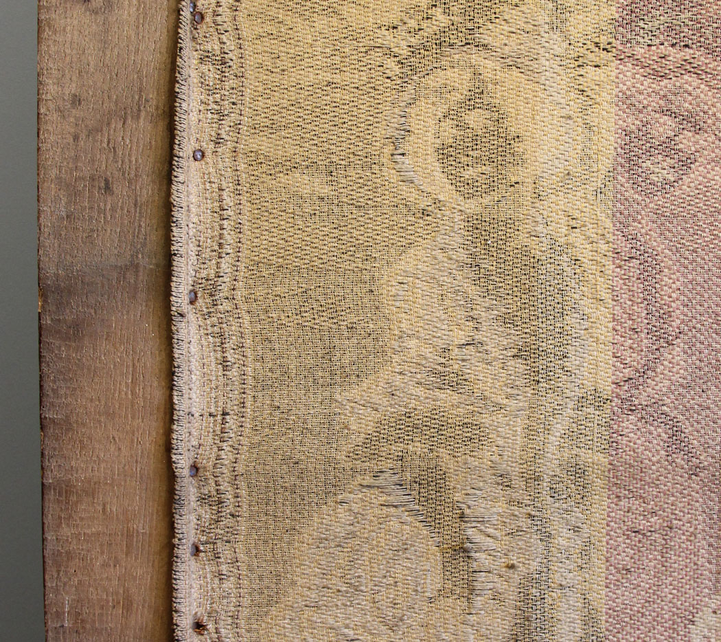 12103r10 Antique Large Walnut Framed Tapestry,