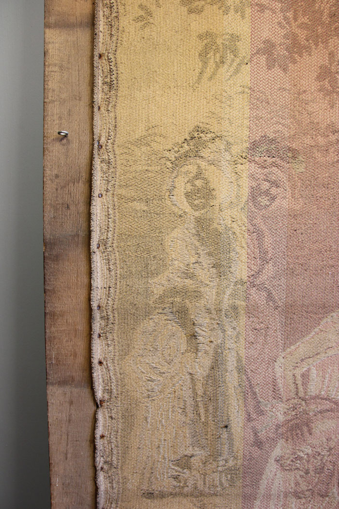 12103r9 Antique Large Walnut Framed Tapestry,