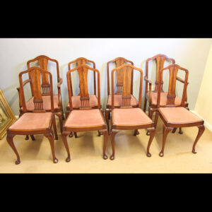 Antique Set of Eight Mahogany Dining Chairs.