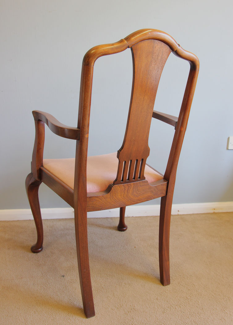 12108r11 Antique Set Eight Mahogany Dining Chairs,