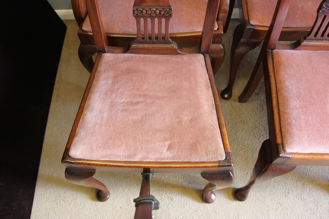 12108r18 Antique Set Eight Mahogany Dining Chairs,