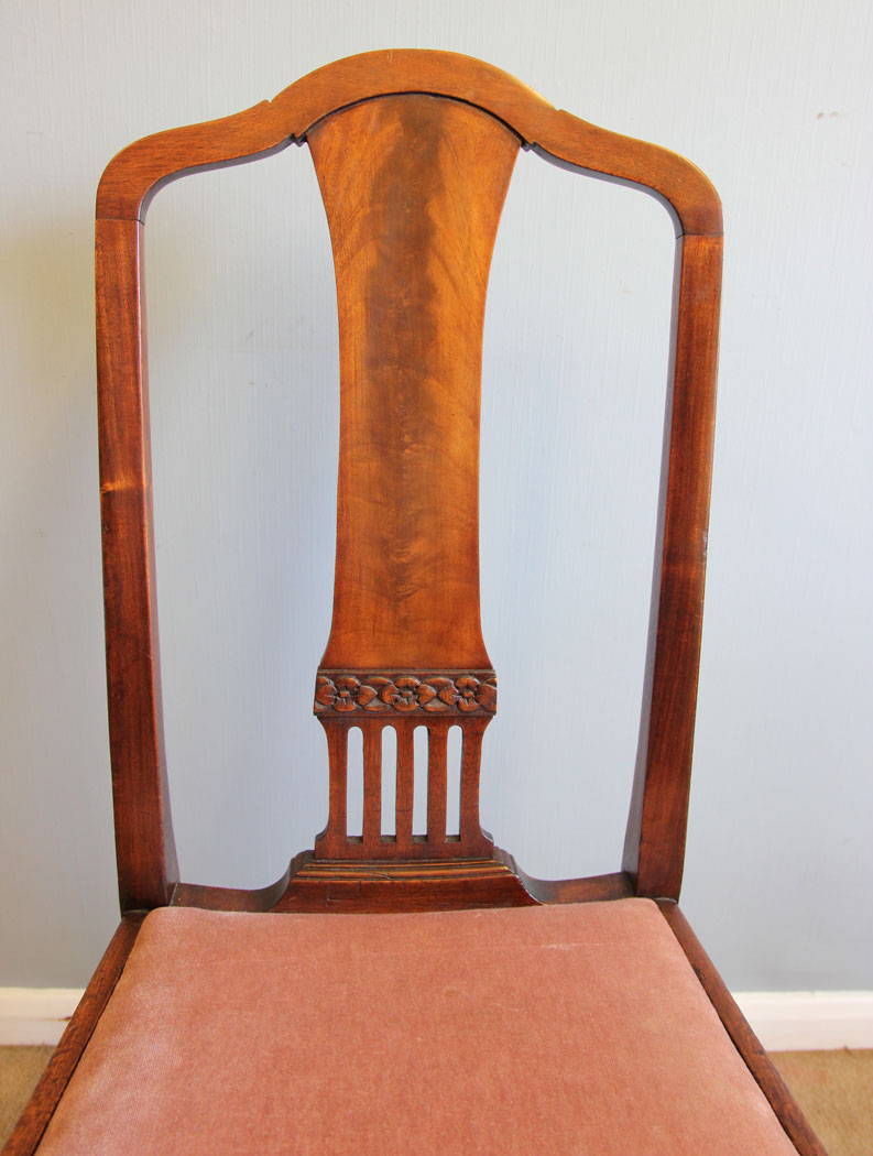 12108r5 Antique Set Eight Mahogany Dining Chairs,