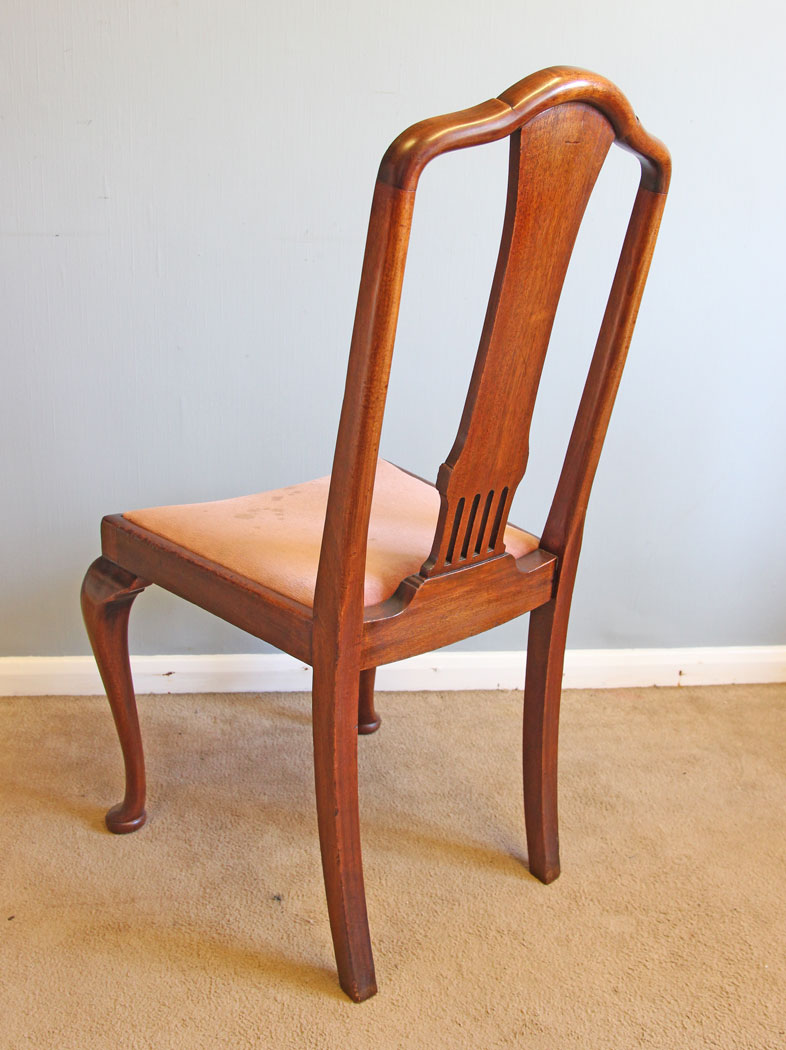 12108r6 Antique Set Eight Mahogany Dining Chairs,