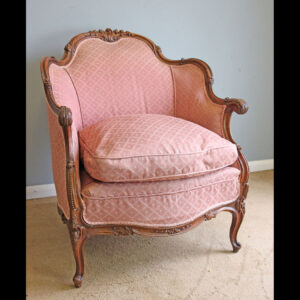 Antique Walnut Framed Armchair.