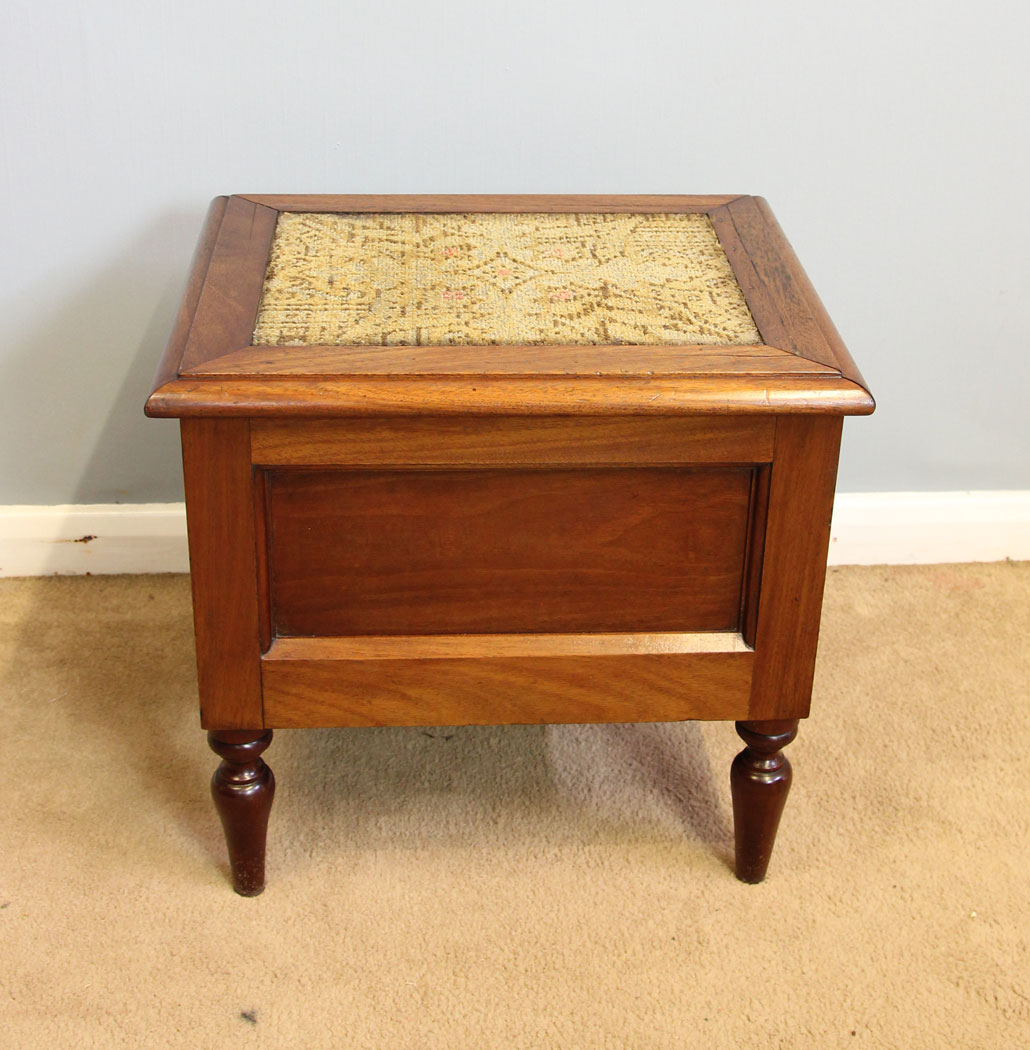 12129r1 Antique Victorian Mahogany Commode Low Table, Antique Victorian Mahogany Commode Low Table
