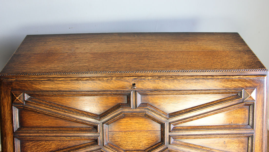 12160r11 Antique Oak Jacobean Style Writing Desk Bureau,