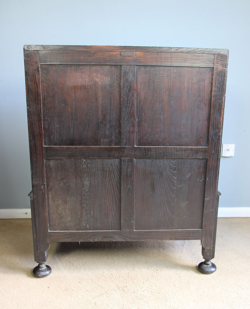 12160r9 Antique Oak Jacobean Style Writing Desk Bureau,