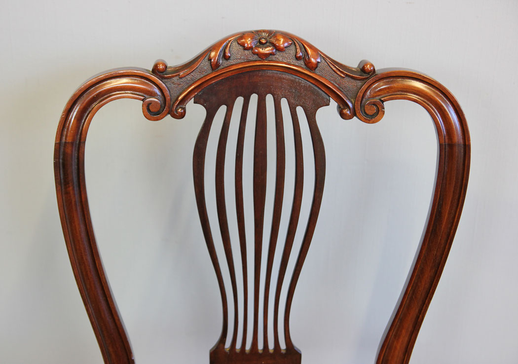 12161r3 Antique Mahogany Bedroom Single Side Chair,