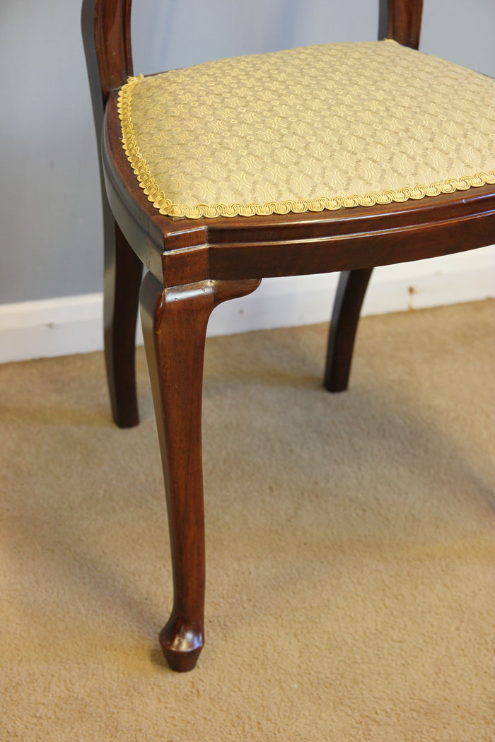 12161r8 Antique Mahogany Bedroom Single Side Chair,