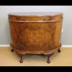Antique Burr Walnut Demi Lune Sideboard