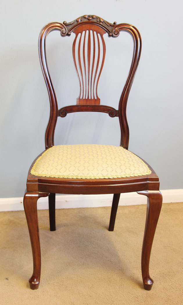 12170r5 Antique Mahogany Bedroom Single Side Chair ,