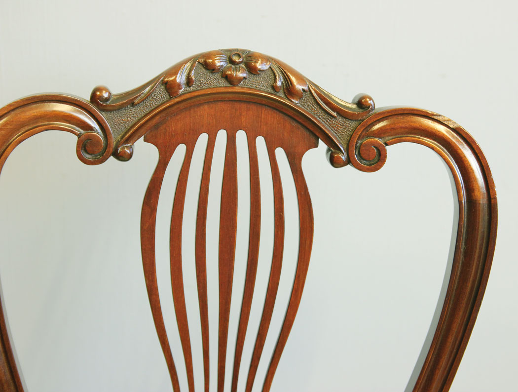 12170r7 Antique Mahogany Bedroom Single Side Chair ,