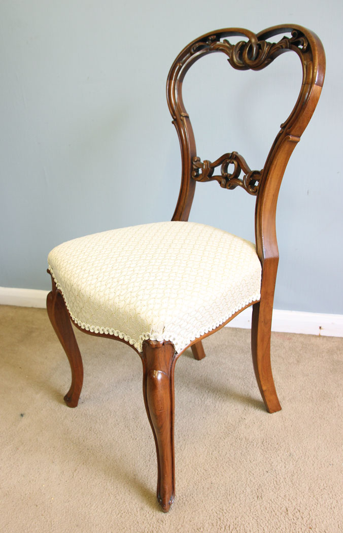 12179r2 Antique Victorian Walnut Bedroom Side Chair,