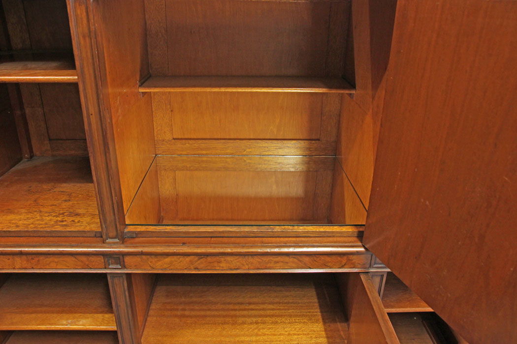 12180r6 Antique Burr Walnut Drinks Side Cabinet,