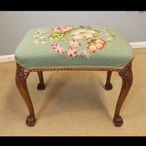 Antique Walnut Dressing Table Stool.