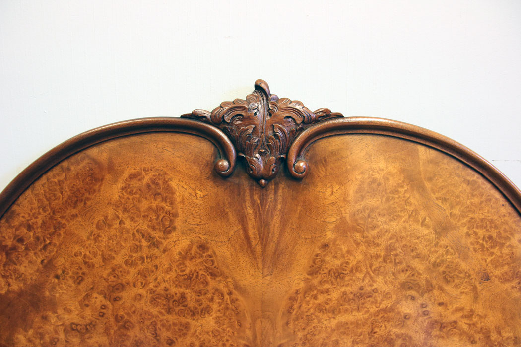 12185r3 Antique Burr Walnut Double Bed,