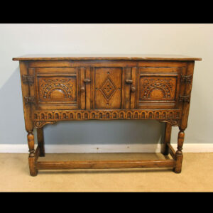Quality Oak Side Table Cupboard