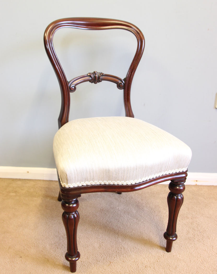 12203r11 Set Four Victorian Mahogany Dining Chairs,