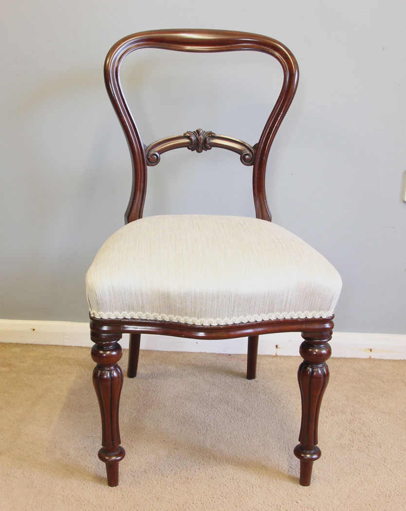 12203r3 Set Four Victorian Mahogany Dining Chairs,