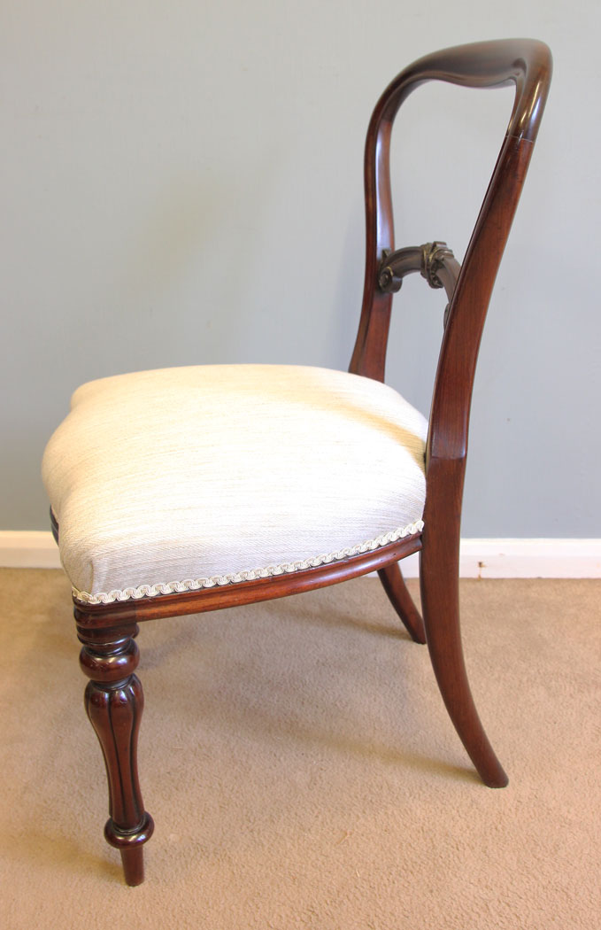 12203r7 Set Four Victorian Mahogany Dining Chairs,