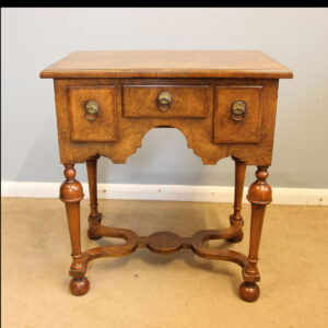 Small Burr Walnut Lowboy Side Table