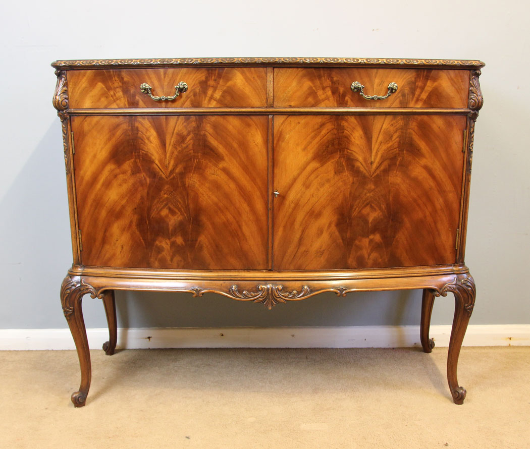 12210r04 Antique Figured Mahogany Side Cabinet,