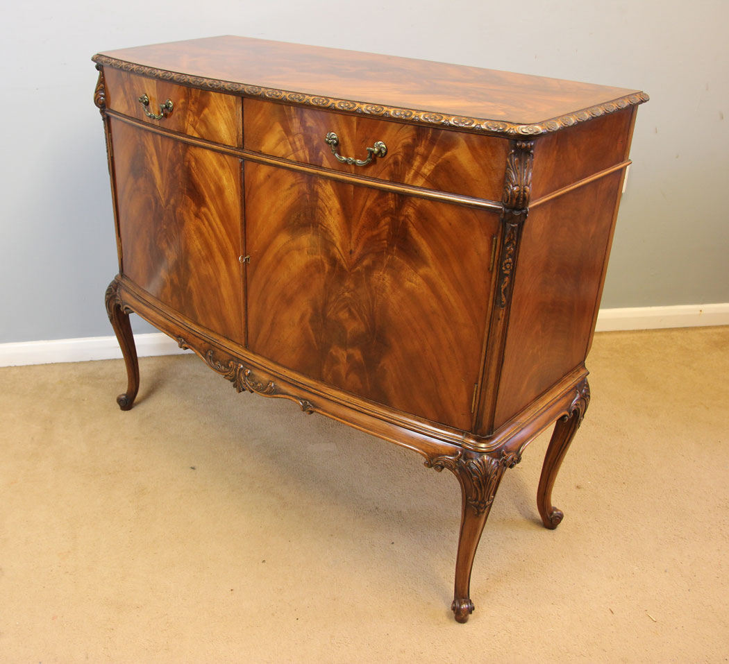 12210r2 Antique Figured Mahogany Side Cabinet,