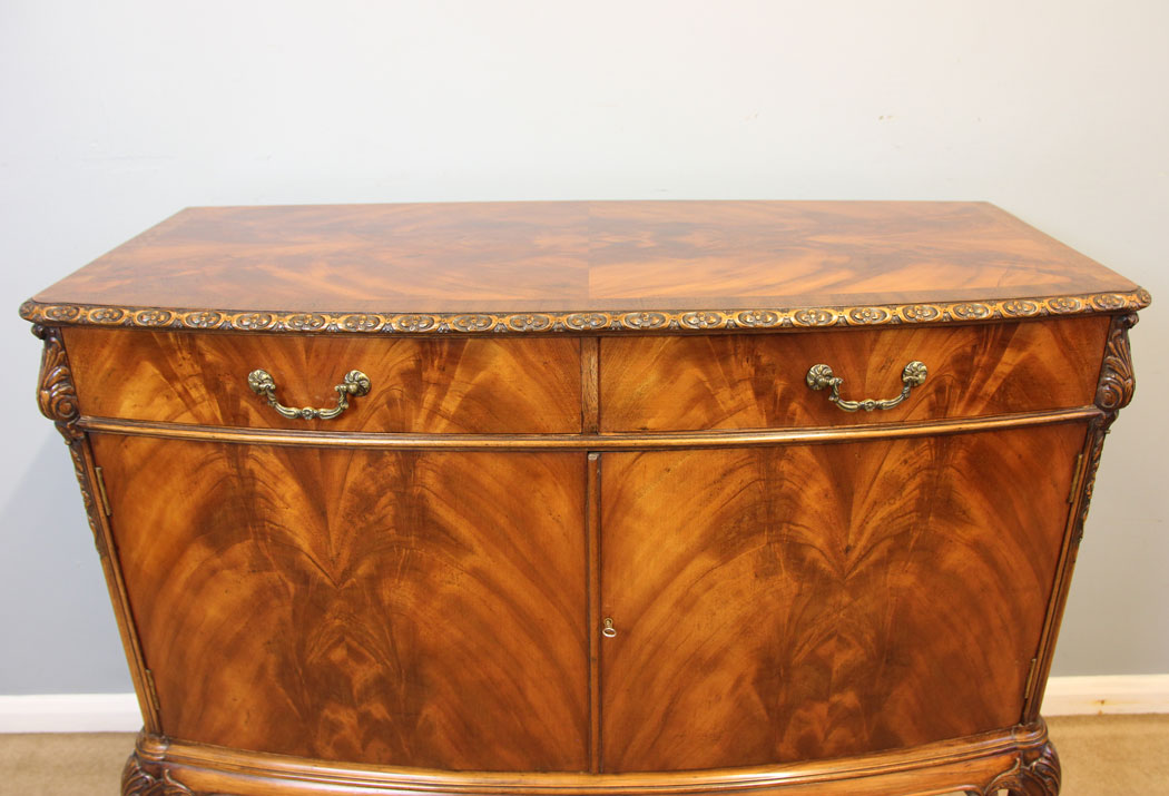 12210r3 Antique Figured Mahogany Side Cabinet,