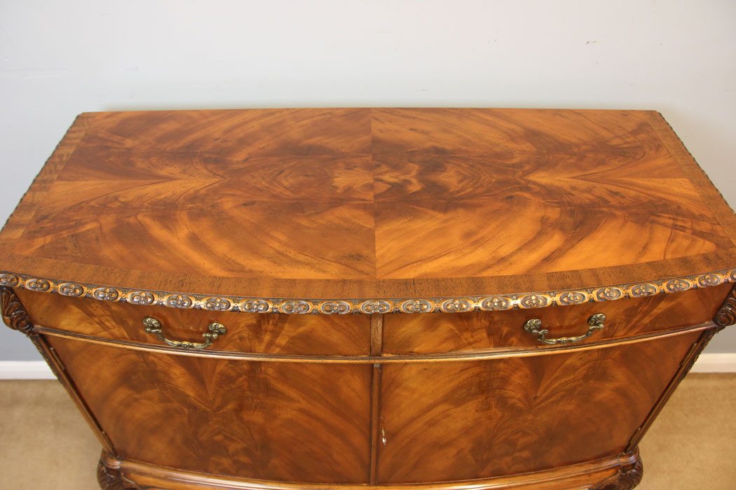 12210r5 Antique Figured Mahogany Side Cabinet,