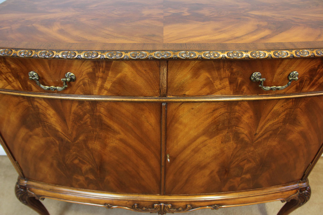 12210r6 Antique Figured Mahogany Side Cabinet,