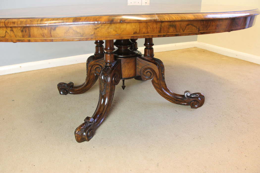 12211r6 Antique Victorian Burr Walnut Coffee Table,